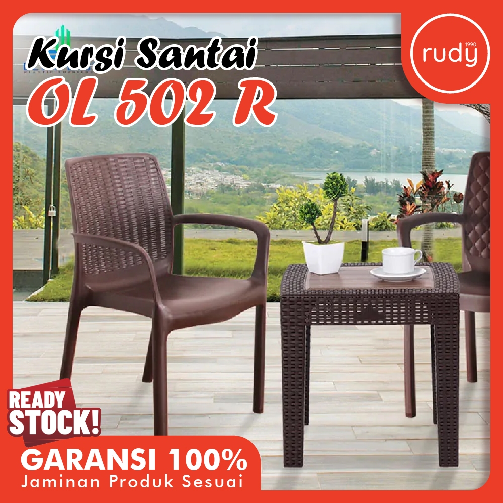 Kursi Plastik Olymplast OL 502-R / Kursi Santai / Kursi Teras / Kursi Taman / Kursi Murah