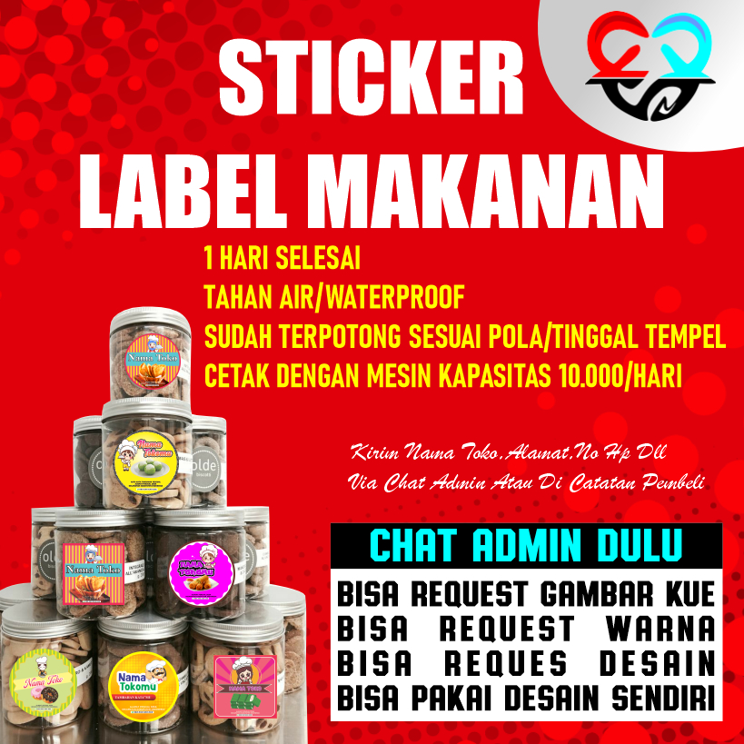 

STIKER LABEL MAKANAN ISI 117PCS