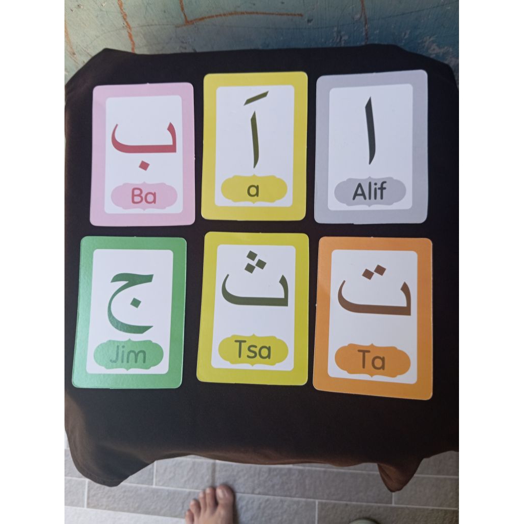 Bahan ART Paper 210 gramUkuran 7,4 x 10,4 Cm
Flash Card kartu belajar anak Paud dan TK
Huruf Hijaiya