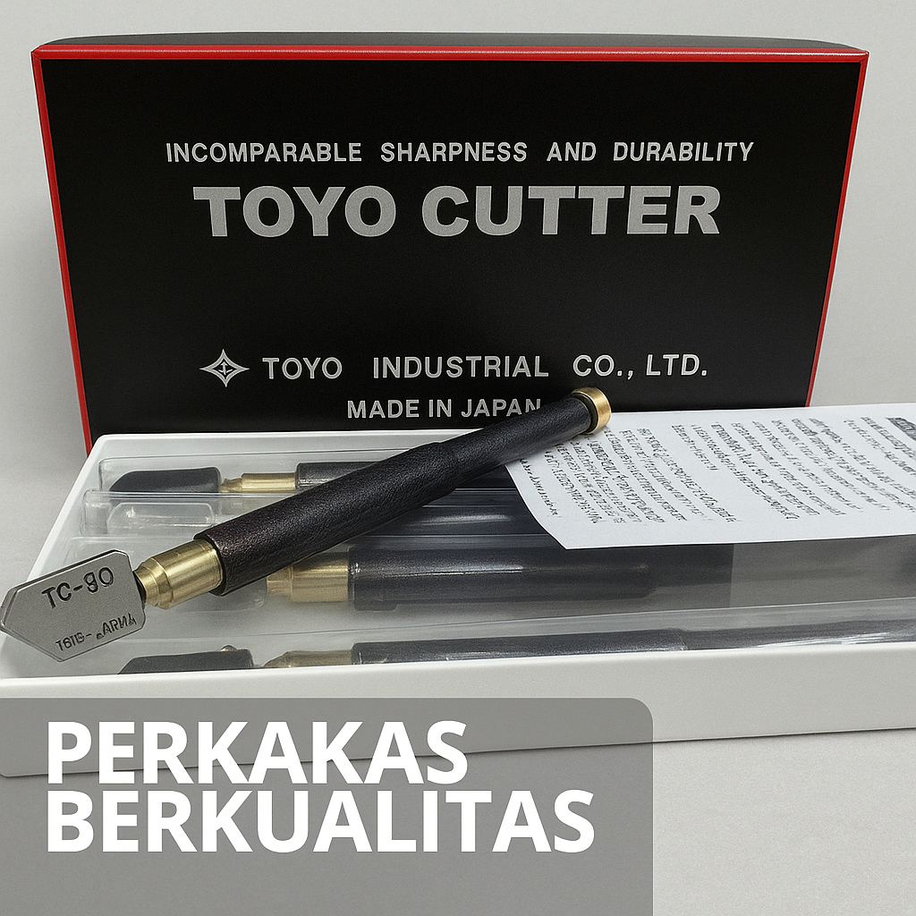 

Pemotong Kaca Manual TOYO Cutter Japan (TC10/17/30/90) original Japan
