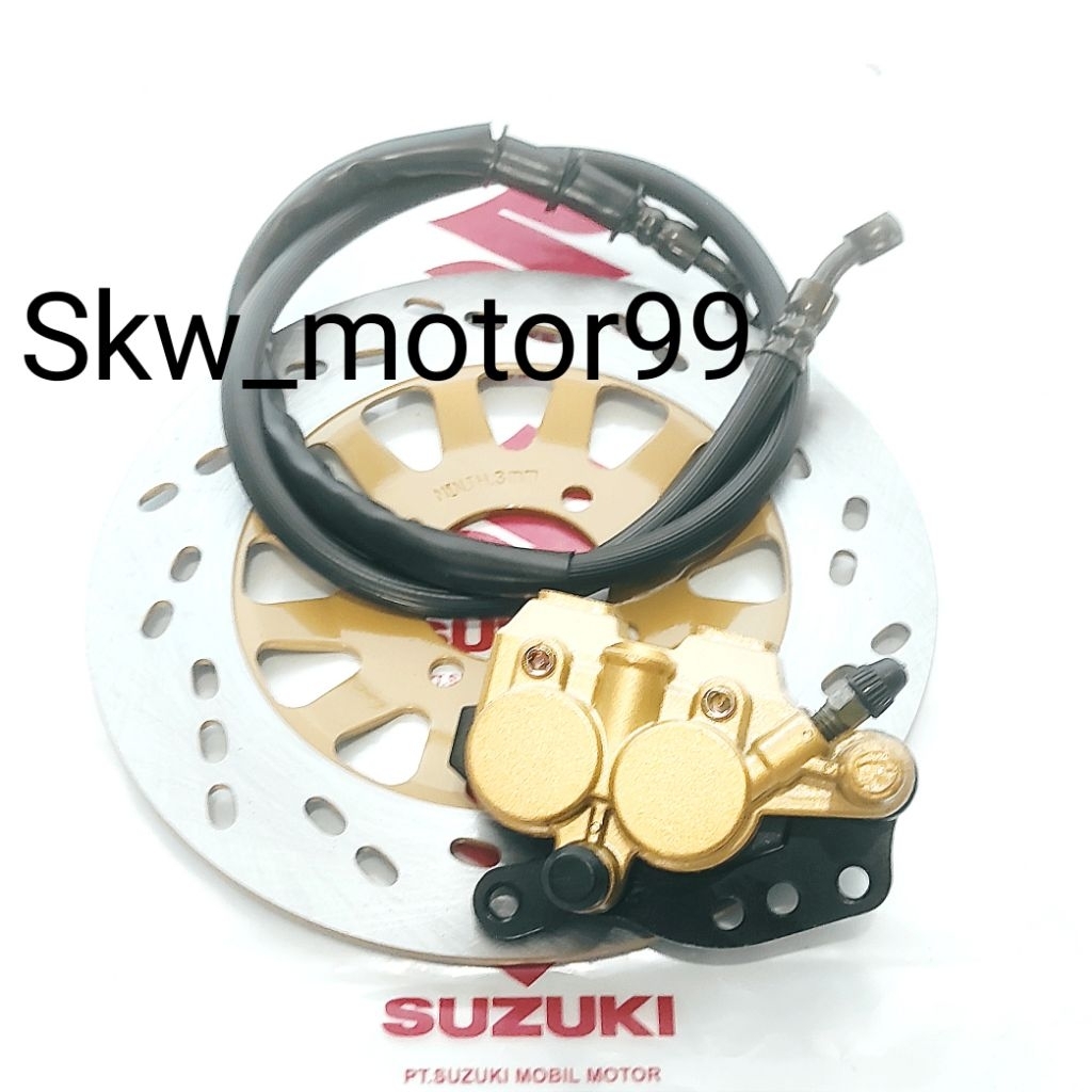 Piringan+Kaliper+Selang Rem Depan Suzuki Shogun 110,Shogun Kebo,Shogun Lama