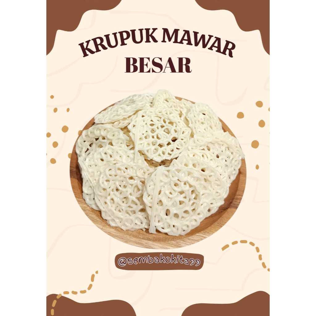 

Kerupuk Mentah Kerupuk Mawar Putih Besar 250g, 500g, 1Kg