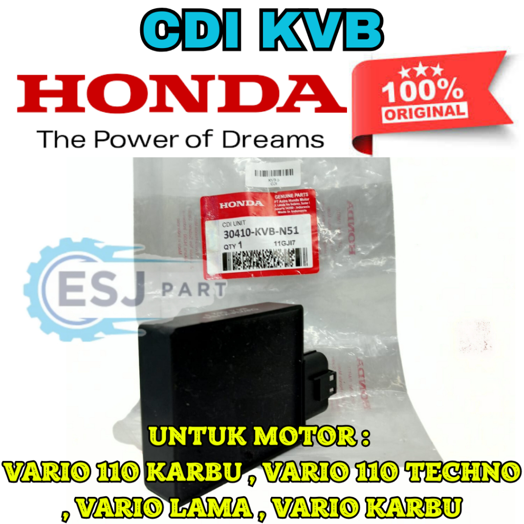 ORIGINAL ASLI CDI KODE-KVB HONDA AHM VARIO110/VARIO 125 TECHNO/VARIO KARBU BERKUALITAS ASLI 100% ORI