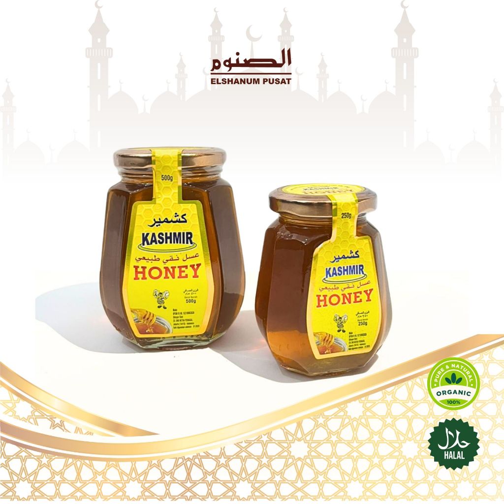 

Madu Kashmir Natural Honey 500gr Madu Murni Asli Madu Lebah / Elshanum