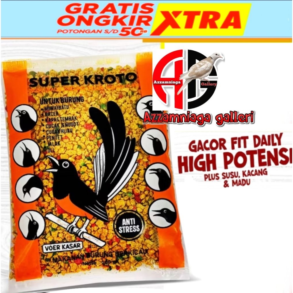 SUPER KROTO KASAR SEMPATI PAKAN BURUNG SKM KROTO SARI KASAR VOER KROTO SARI
