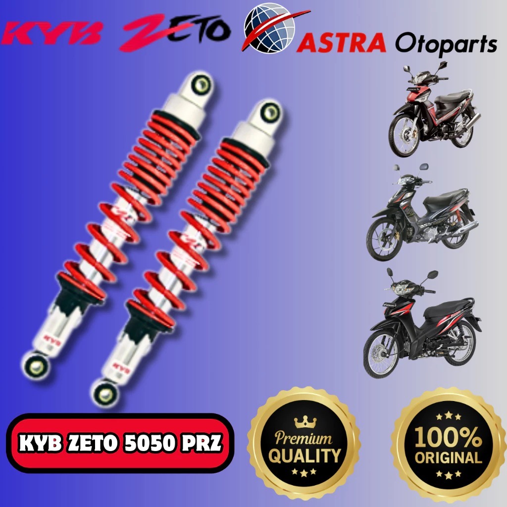 (ZT5050PRZ) SHOCKBREAKER SHOCK BELAKANG MOTOR SUPRA X, SUPRA X 125, KHARISMA, REVO, BLADE, KYB ZETO 