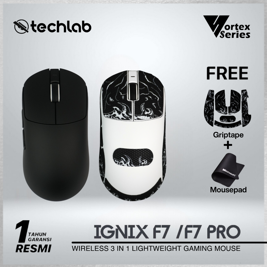 VortexSeries IGNIX F7 / F-7 PRO Series Wireless Ultralight Mouse Tri Mode | Vortex Ignix F7