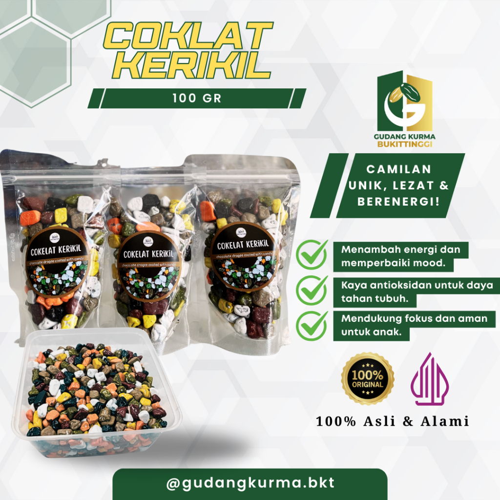 

Cokelat Kerikil Turki 100gr | Coklat Batu Warna Warni Premium | Cokelat Asli