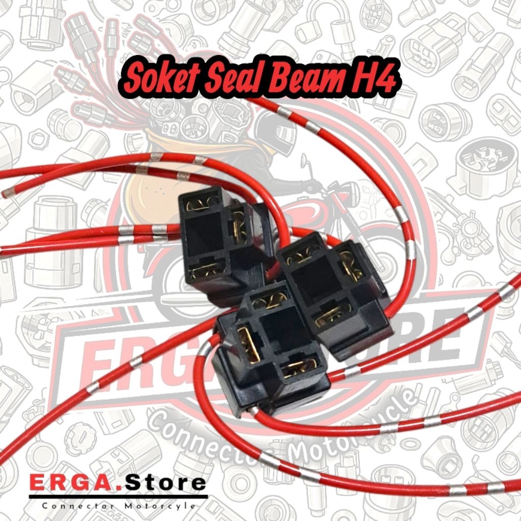 Socket Sealbeam H4 Soket Fitting Lampu Depan Motor Yamaha Vixion