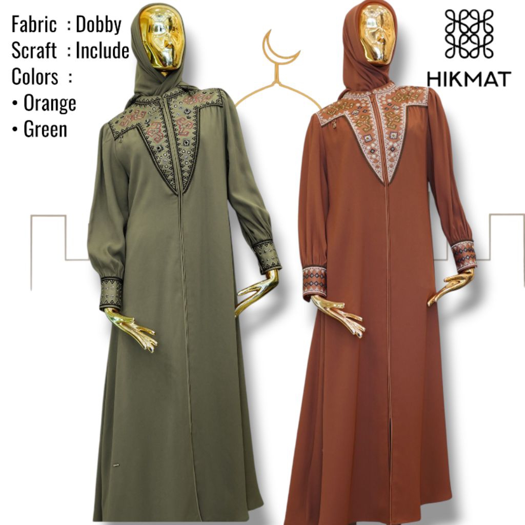 [NEW ARRIVAL] A4120 - Abaya Hikmat Fashion Original