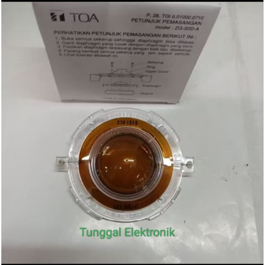 SPUL TOA 25 WATT ZG-30D-A ZH 5025B ZH-5025M ZH-5025B ZH-5025M DIAPGRAM-SEPUL SPEAKER