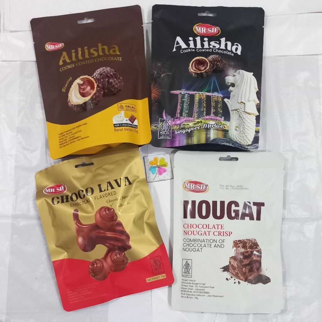 

Cookies Mr SIF Ailisha Coated Chocolate/ Lava Choco / Nougat