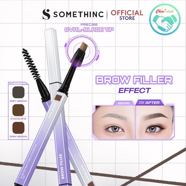 

technandaa - somethinc brow filler slim retractable pensil alis mekanik tip segitiga