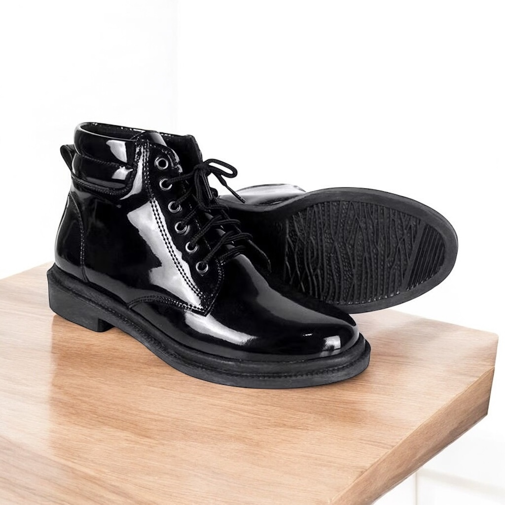 DJACKAZ - 39-44 Sepatu PDH Pria Formal Glossy – Sol Karet Anti Slip Sepatu Security TNI POLRI Terbar