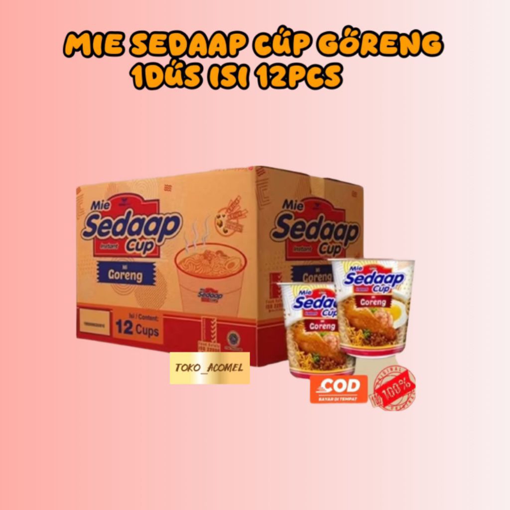 

Sedap Cup 1dus 12pcs MIE Goreng KOREAN Soto