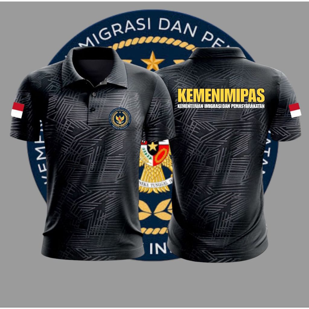 wangky embose kemenimipas/kaos kerah kemenimipas/kaos polo kemenimipas