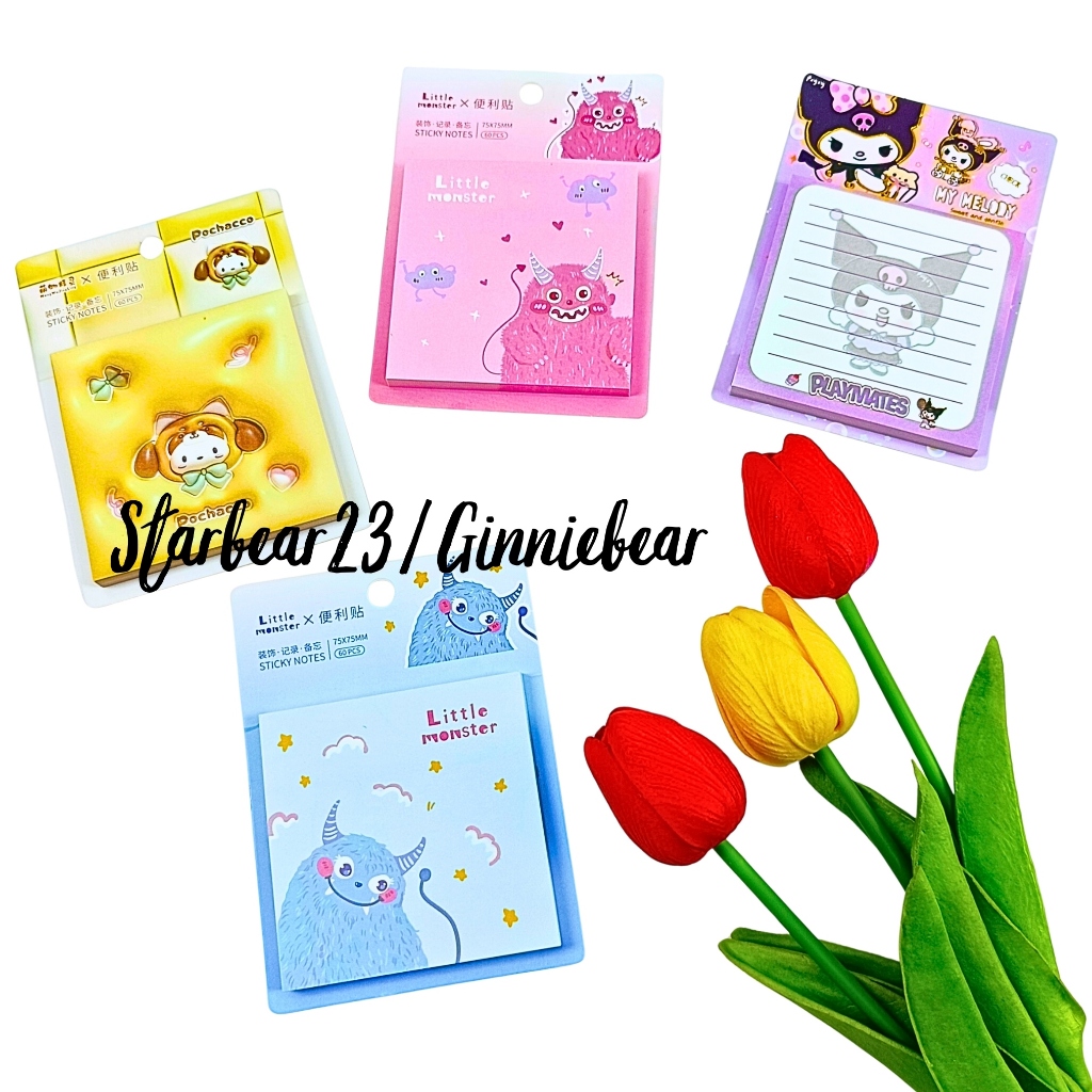 

STICKY NOTE/PEMBATAS BUKU/BOOKMARK FANCY SANRIO CAPYBARA LOOPY