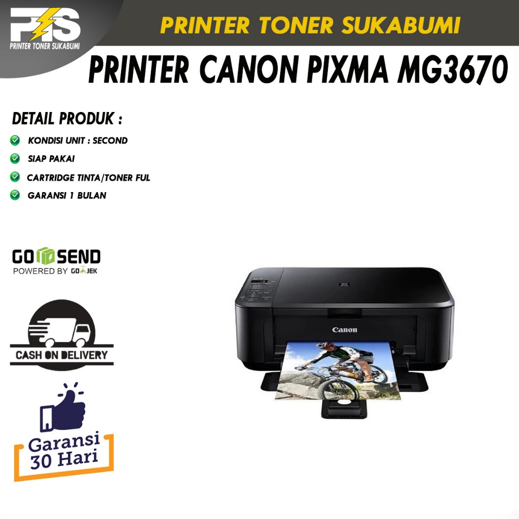 Canon MG3670 Multifunction Printer WiFi Duplex