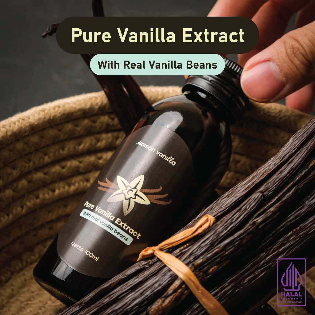 

Pure Vanilla Extract Maison Vanilla Non Alcohol Halal 60ml & 100ml