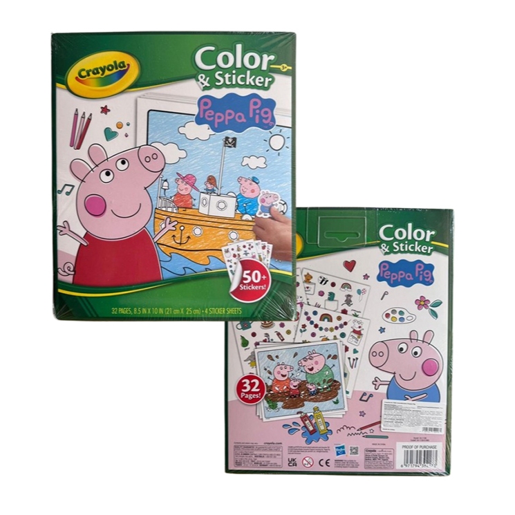 

Buku Mewarnai Anak Crayola Color & Sticker Peppa Pig 32 Pages Coloring Book 50++ Stickers