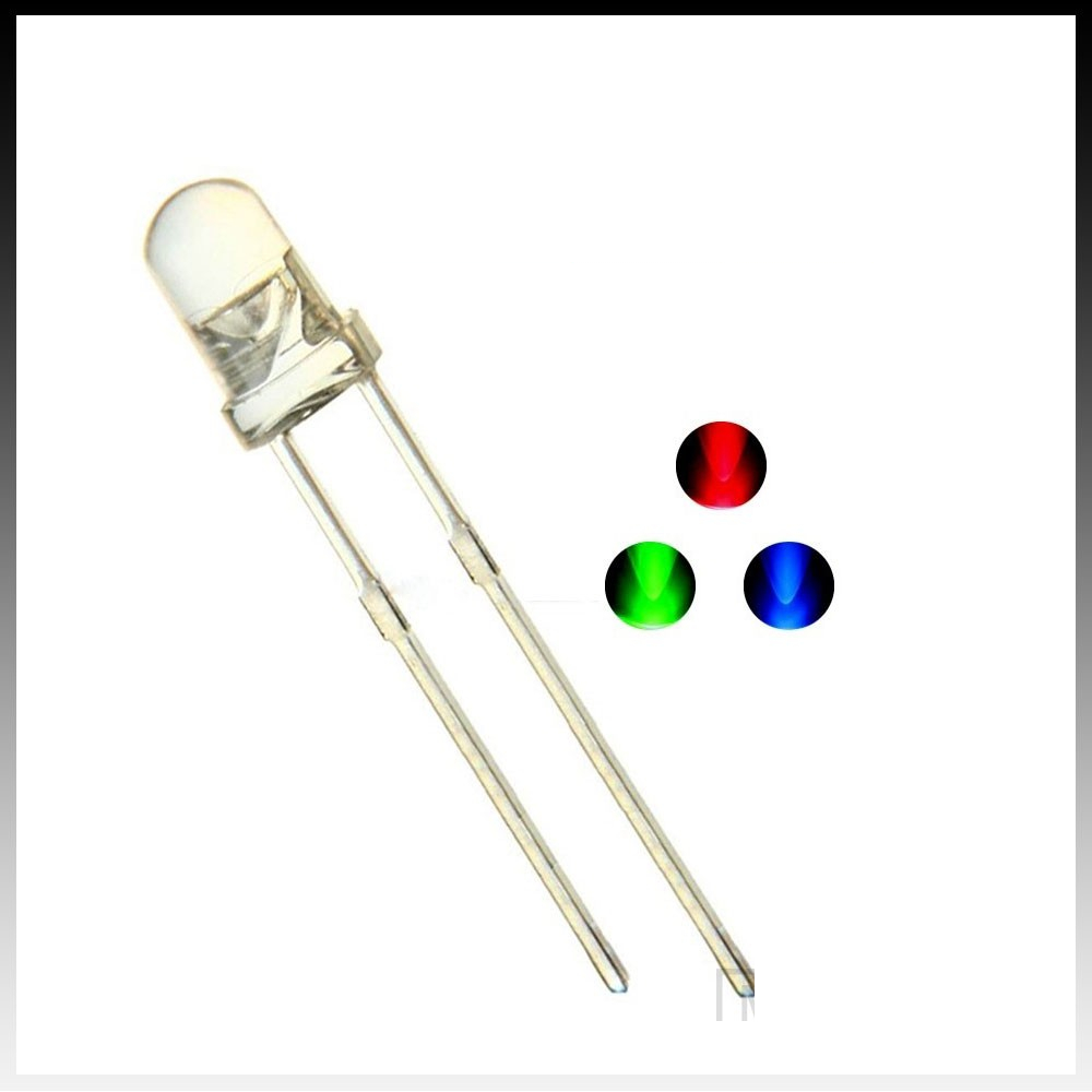 10PCS LED 5MM KEDIP SENDIRI OTOMATIS SATU WARNA TRANSPARAN BENING DISCO KELIP HIJAU BIRU MERAH 3V