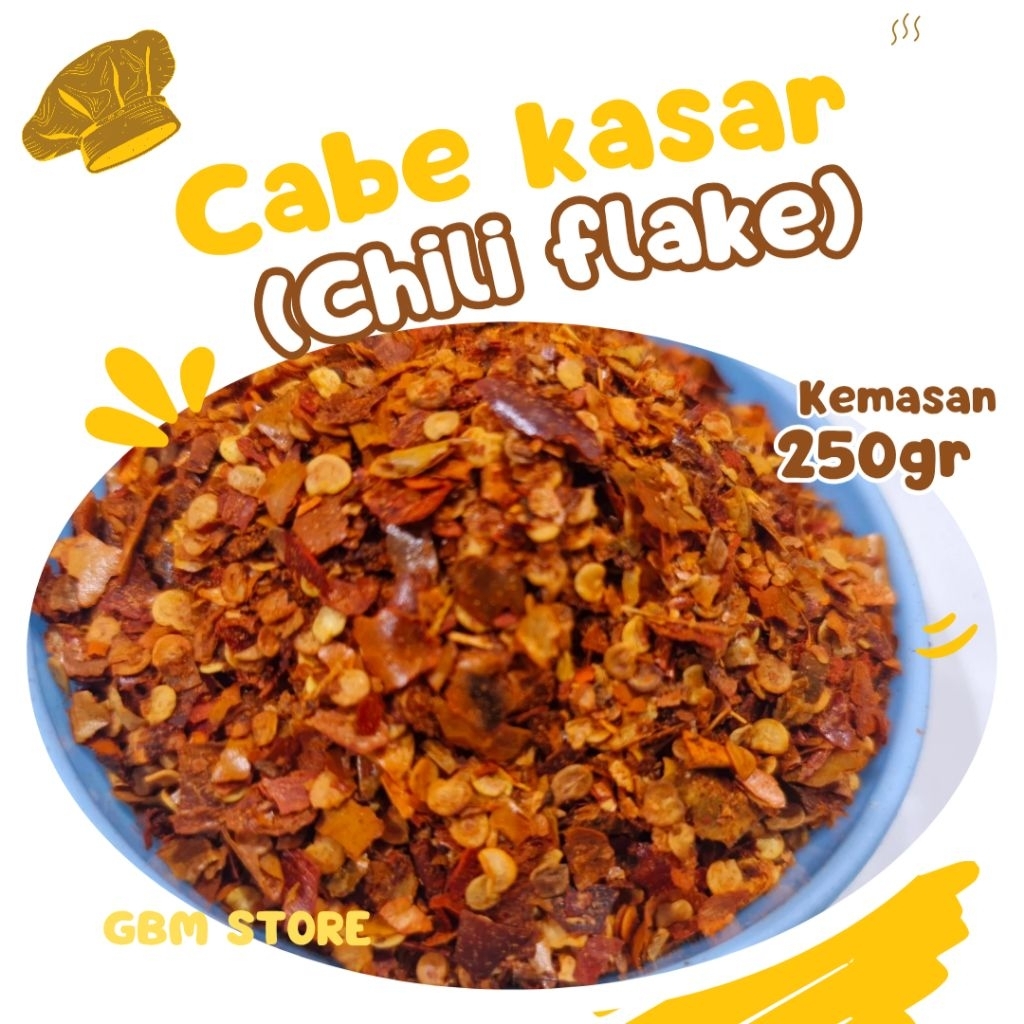 

Cabai Tabur Kasar 250gram Cabai Bubuk Kasar Chili Flake Bumbu Baso Aci Seblak Bumbu Chili Oil