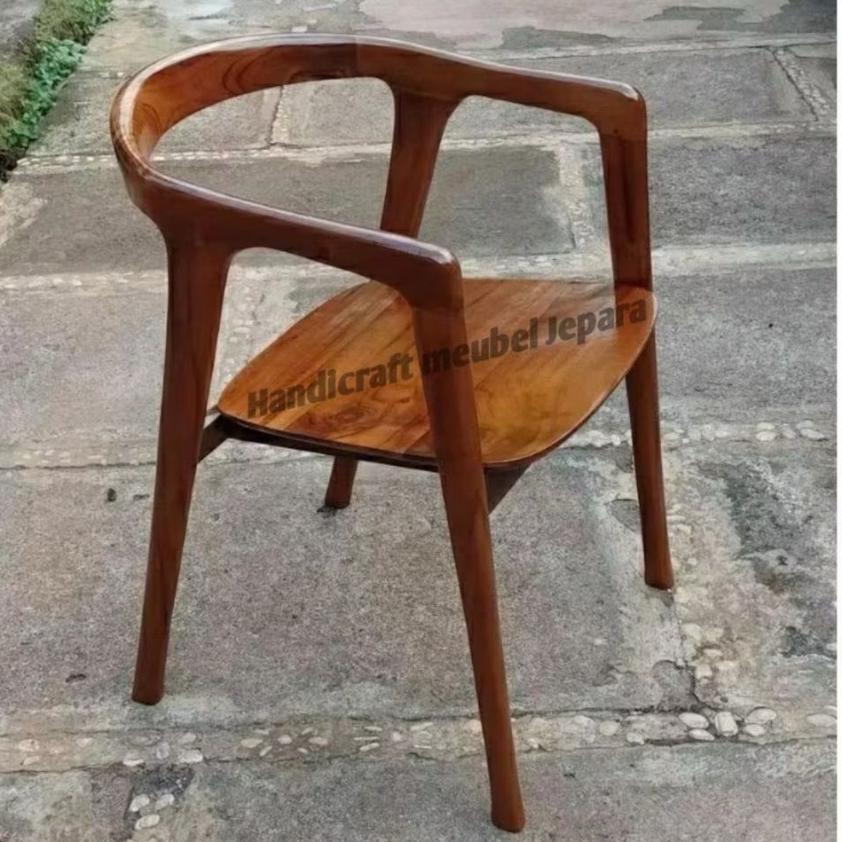 Kursi selly kotak, kursi teras, kursi makan, kursi cafe estetik. Bahan kayu jati | READY STOCK.TERMU