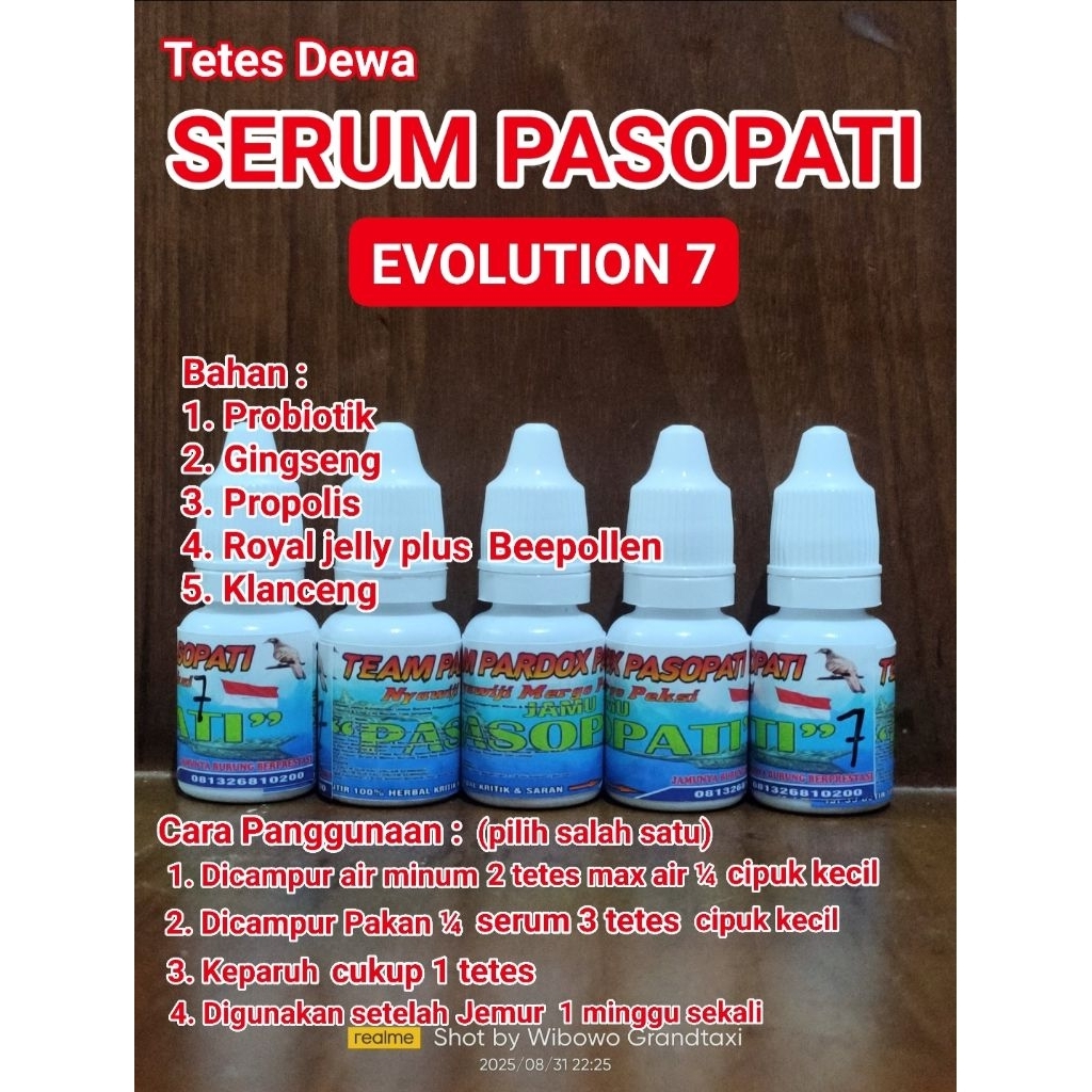 SERUM PERKUTUT PASOPATI EVOLUTION 7 (Tetes Dewa)