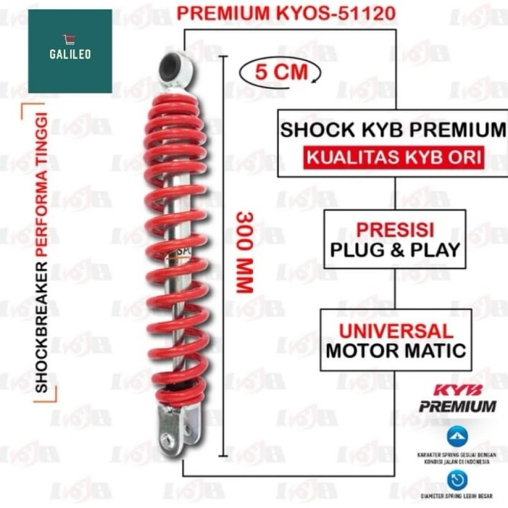 Shock belakang motor Yamaha series, Mio, Xeon, fino, soul, Gear, filano, freego, fazzio Merk KYB