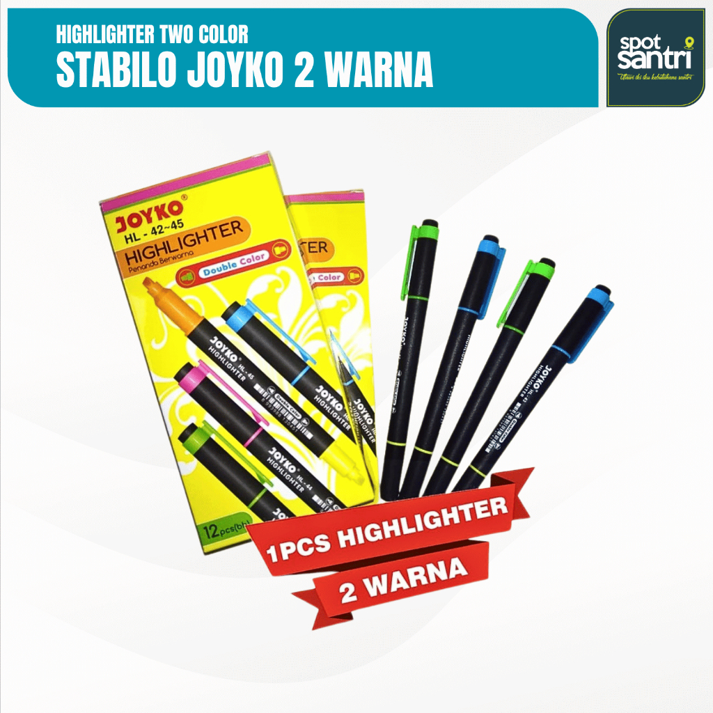 

Stabilo Highlighter - Penanda Teks Joyko 2 Warna Bolak balik | [PCS]