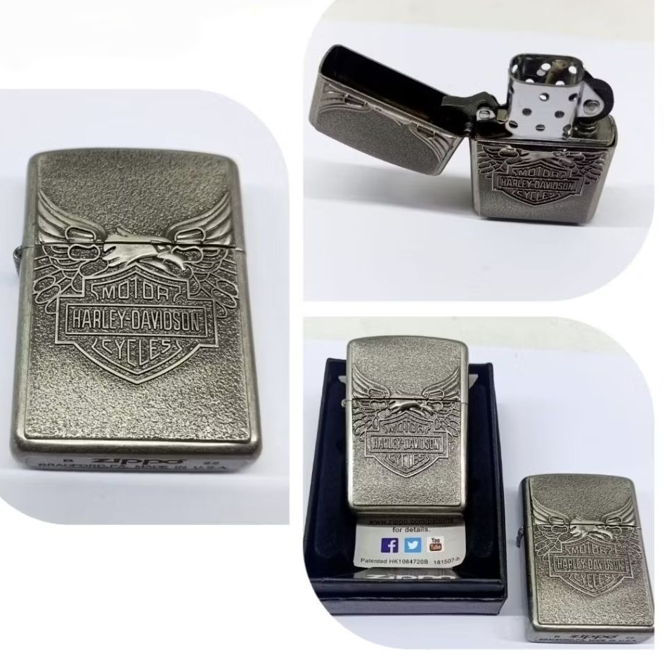 Zippo Emblem Harley Davidson Limited Mancis Korek Api Unik Tahan Angin