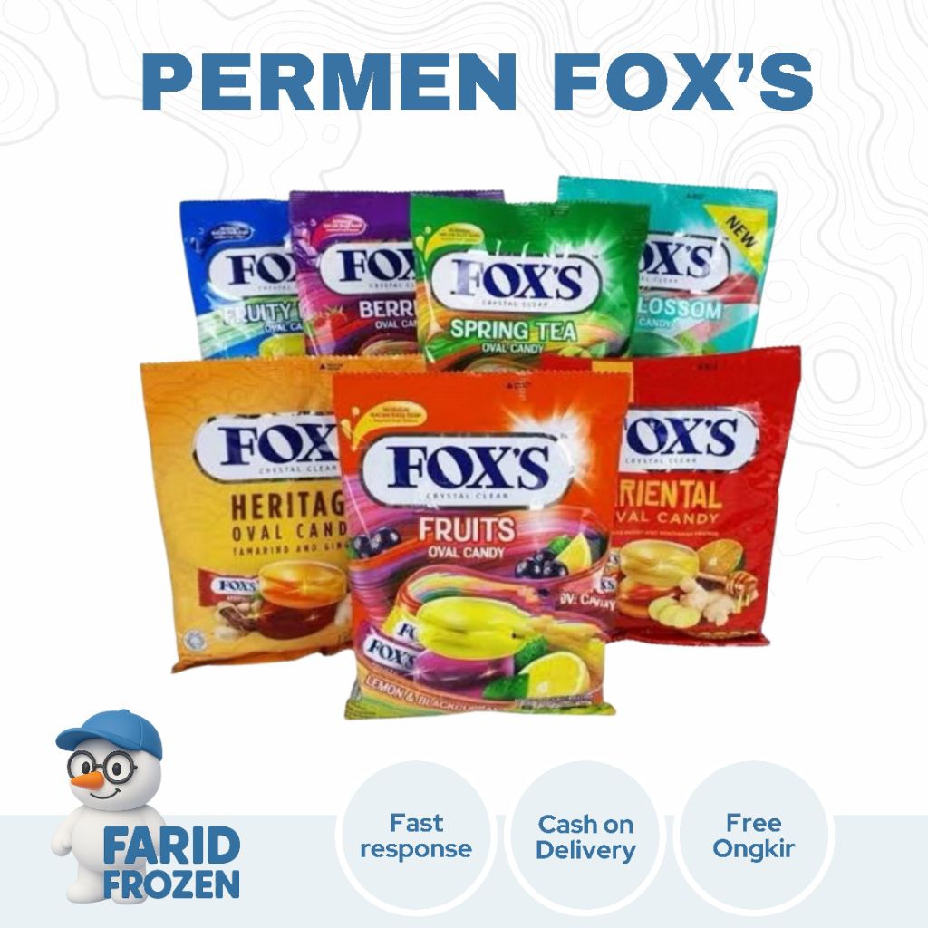 

PERMEN FOXS CRYSTAL CLEAR BERRIES/FRUITS/FRUITY MINTS/MINT BLOSSOM/SPRING TEA/PASSIONATE/CREAMY