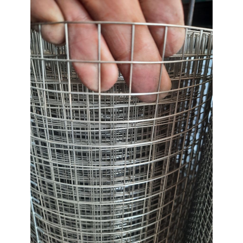 Kawat Ram Lubang 3/4 inch 18 mm Stainless Steel SS 304 Tahan Karat 50 cm x 50 cm Bisa Custom