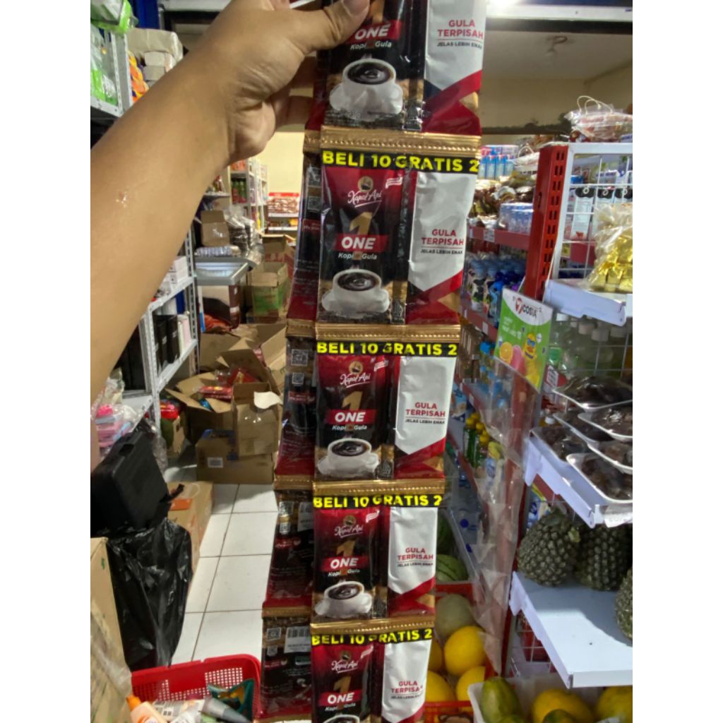 

kopi kapal api one kopi + gula terpisah renceng