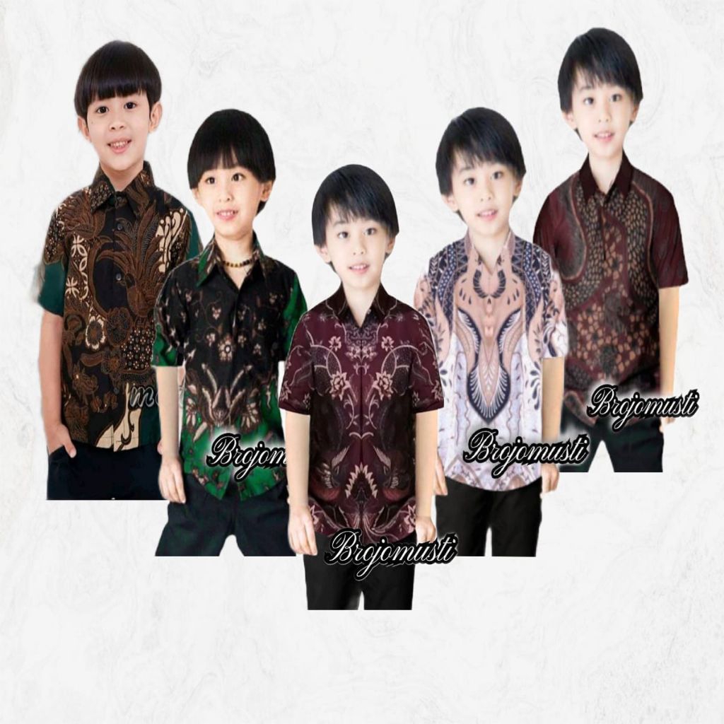 Baju Batik Anak Cowok Umur 2-12 Tahun