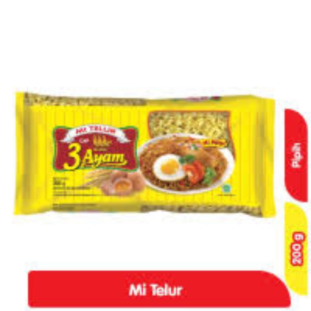 

CAP 3 AYAM MIE TELUR PIPIH 200GR