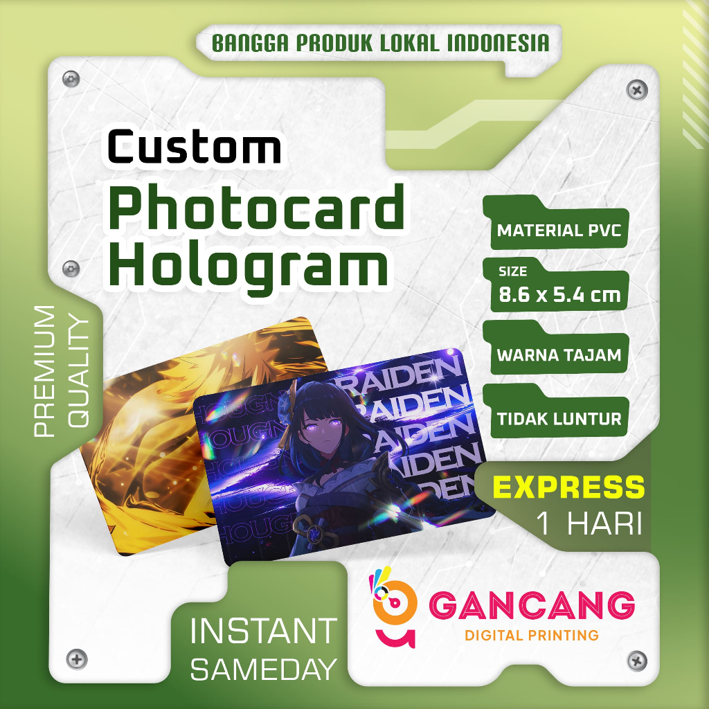 

PVC CARD HOLOGRAM CUSTOM | CETAK PHOTOCARD ID CARD ENHYPEN BABY MONSTER DEMON SLAYER BUMN