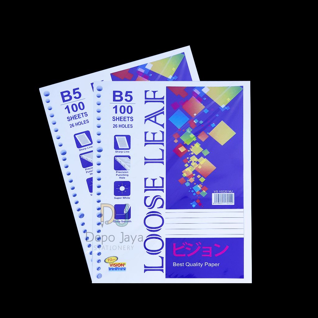 

Loose Leaf Garis merk Vision ukuran B5 isi 100 lembar