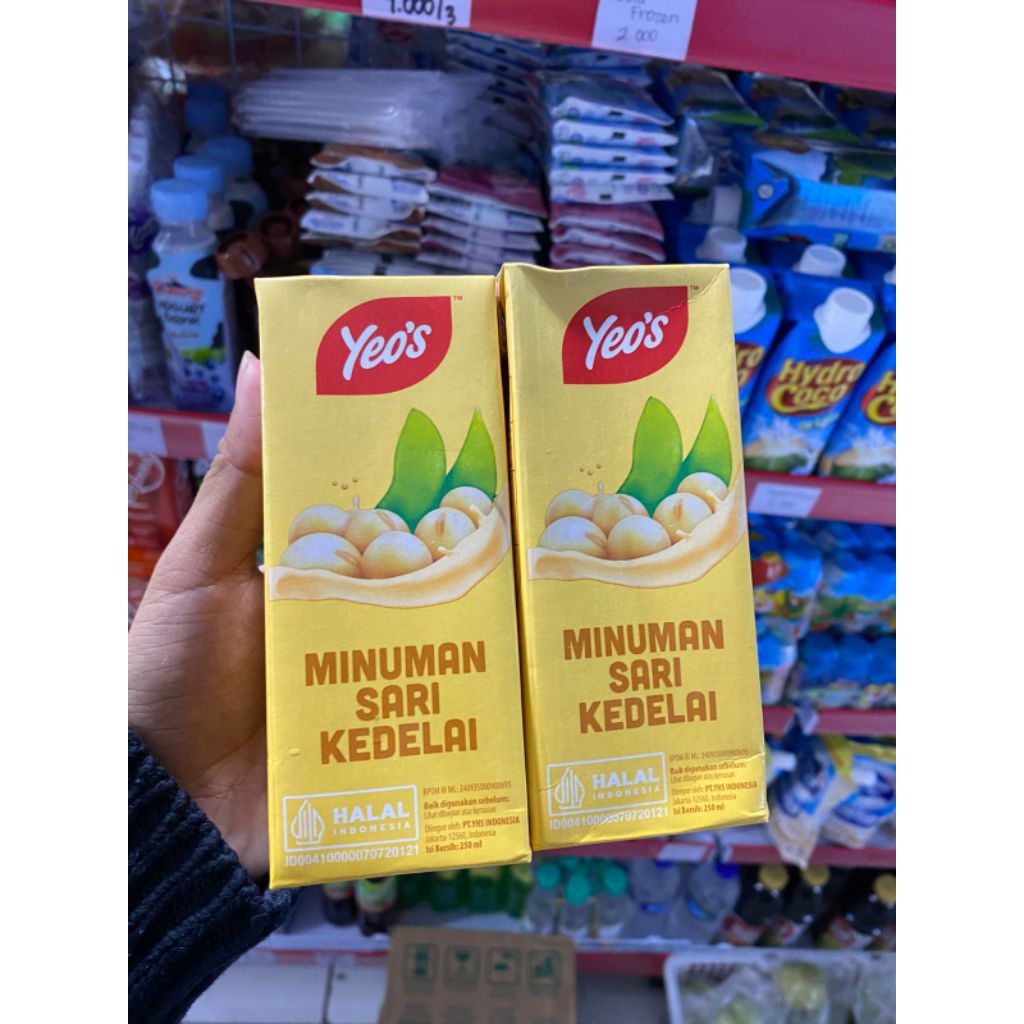 

minuman sari kedelai yeo's 250 gr per 3 pcs