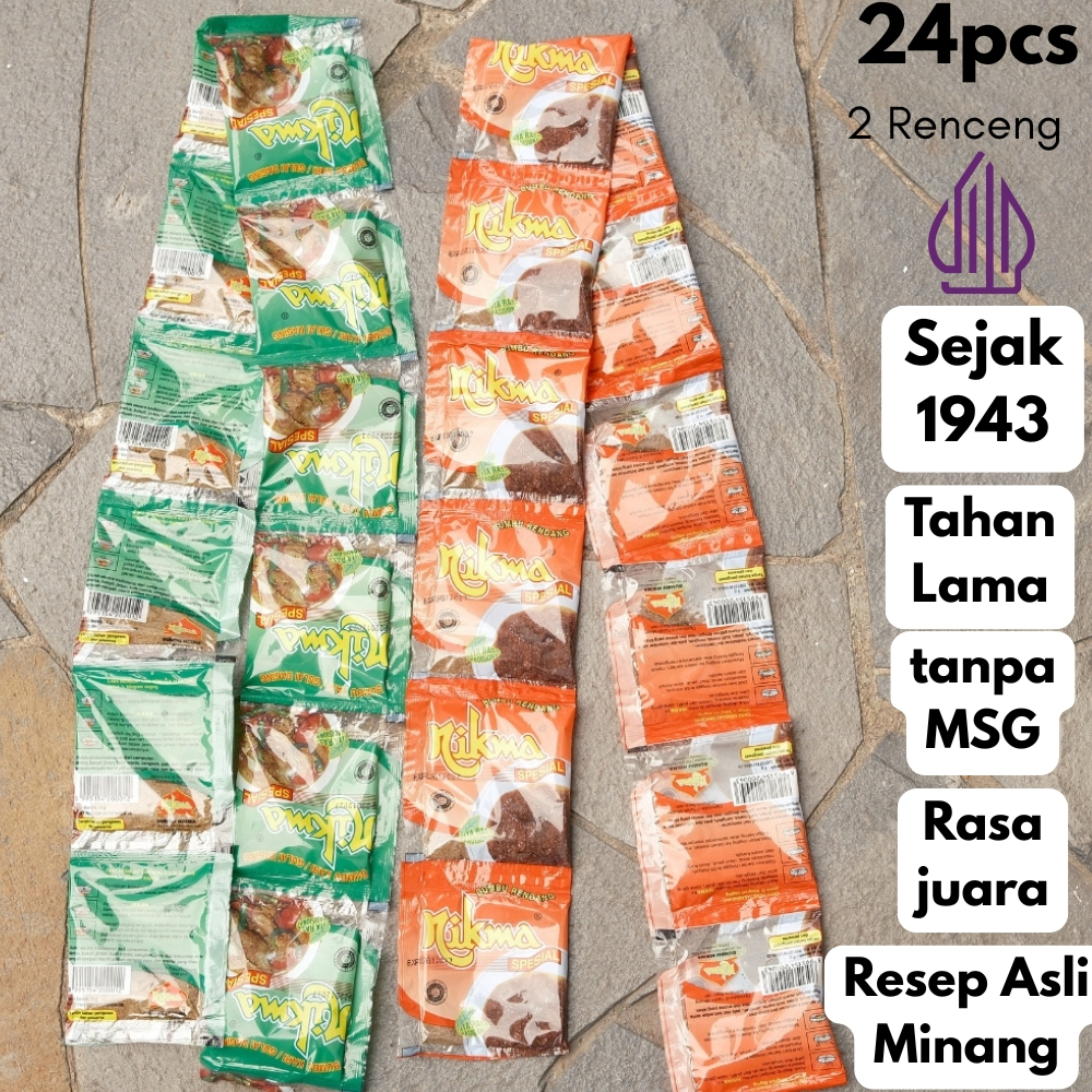 

24 Sachet Bumbu Hemat Gulai Rendang Padang Asli Minang Halal Praktis Masakan Tradisional