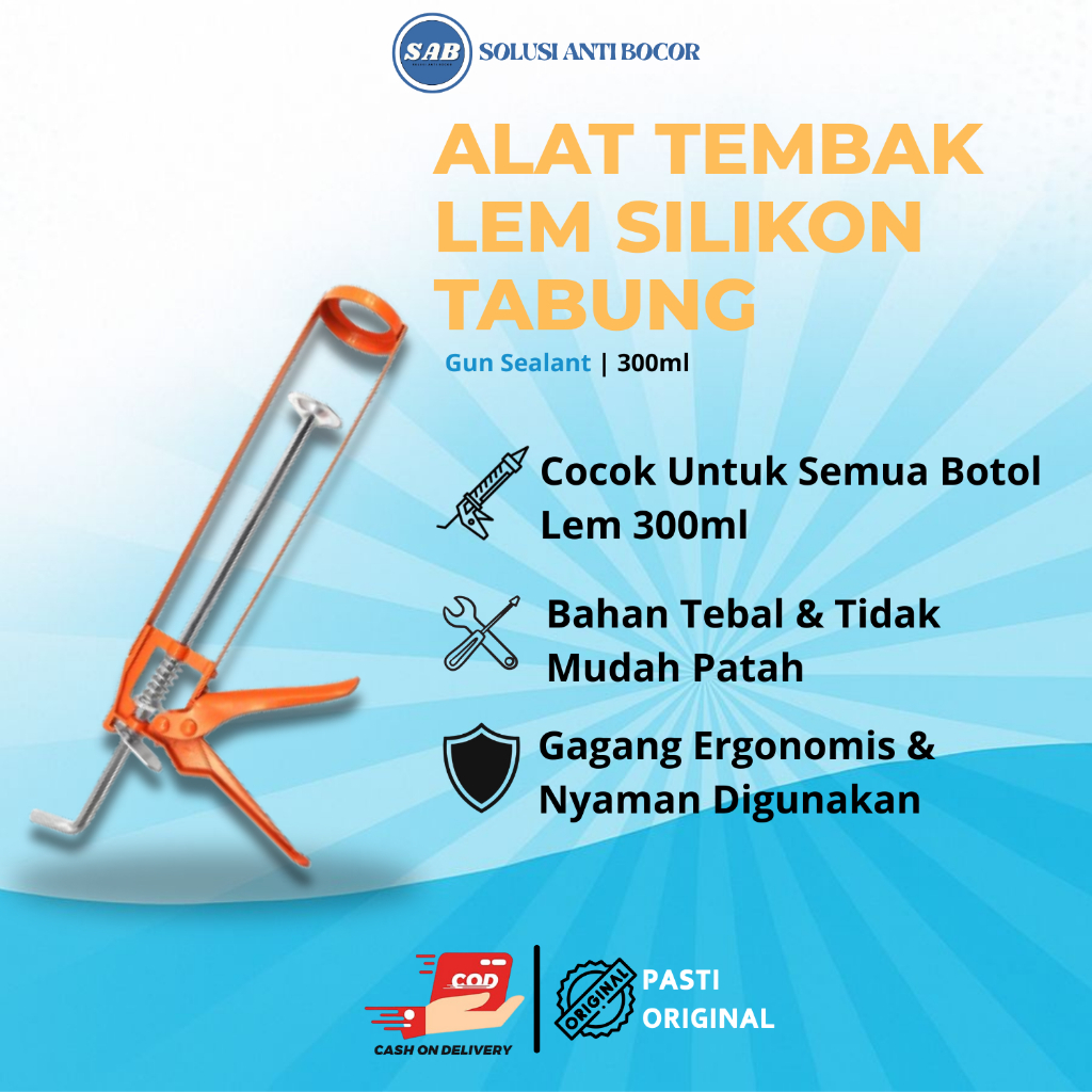 Alat Tembak Silicone Sealant Tabung Caulking Gun Silikon Simple Praktis & Kuat