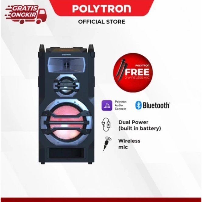 POLYTRON PORTABLE SPEAKER 12" PTS 12KF15