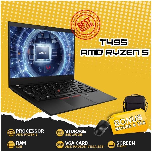 Laptop Lenovo T495 AMD RYZEN 5 3500U - Support Gaming