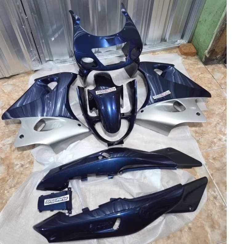 BODY SET NINJA RR OLD BIRU NAVY / BIRU DONGKER ORIGINAL KAWASAKI