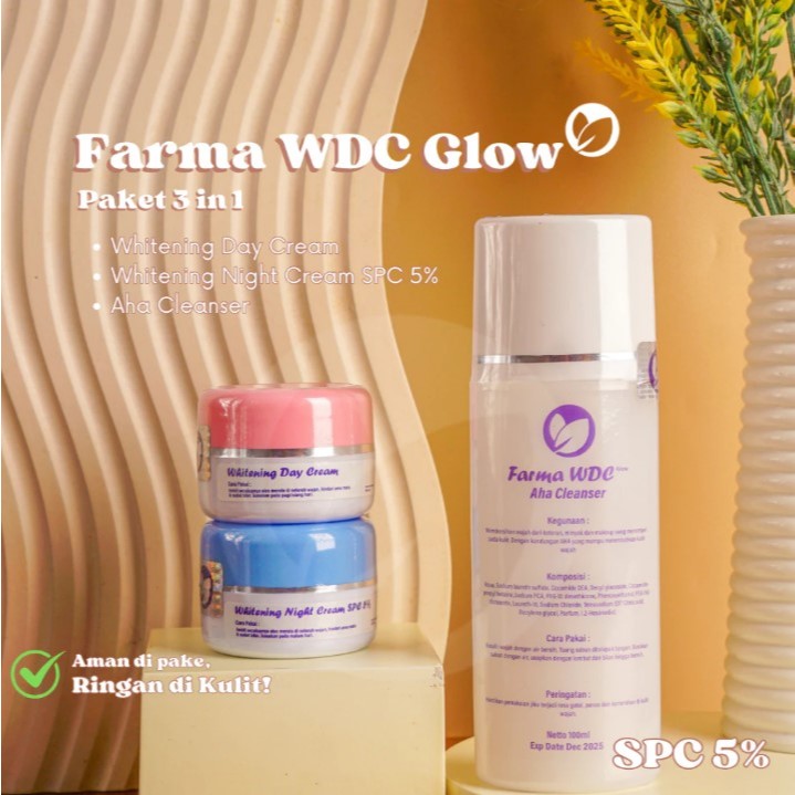 [COD] FARMA WDC GLOW ALL VARIAN SPC 5% - Skincare Farma Cream Farma Paket Kecantikan Mencerahkan Waj