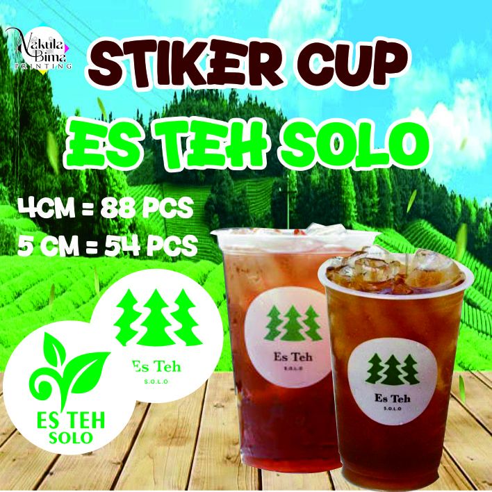 

CETAK STIKER ES TEH SOLO / STIKER CUP ES TEH / STIKER LABEL MINUMAN CUP / STIKER TEH SOLO MURAH BEKASI JAKARTA