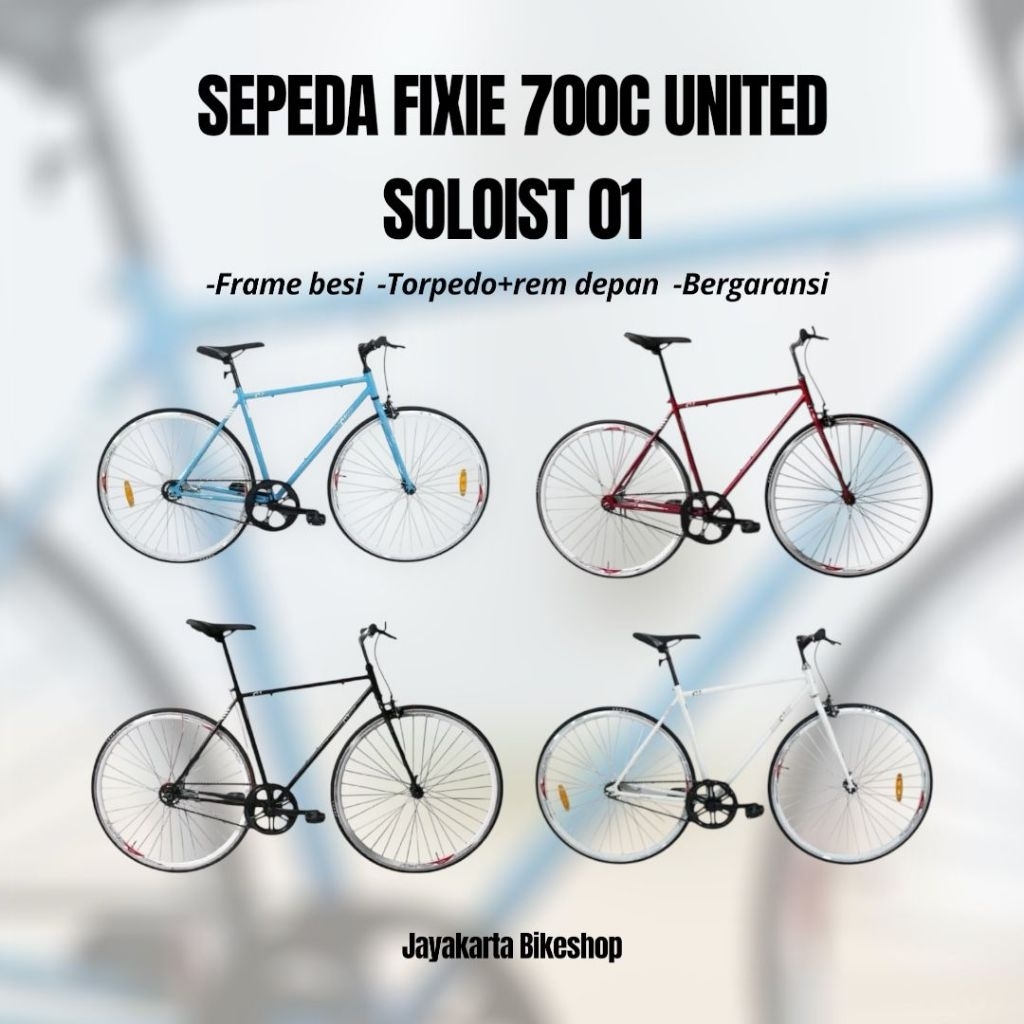 UNITED SOLOIST 01 FIXIE COASTER BIKE 700C – SEPEDA FIXIE RINGAN & STYLISH ORIGINAL DAN  BERGARANSI