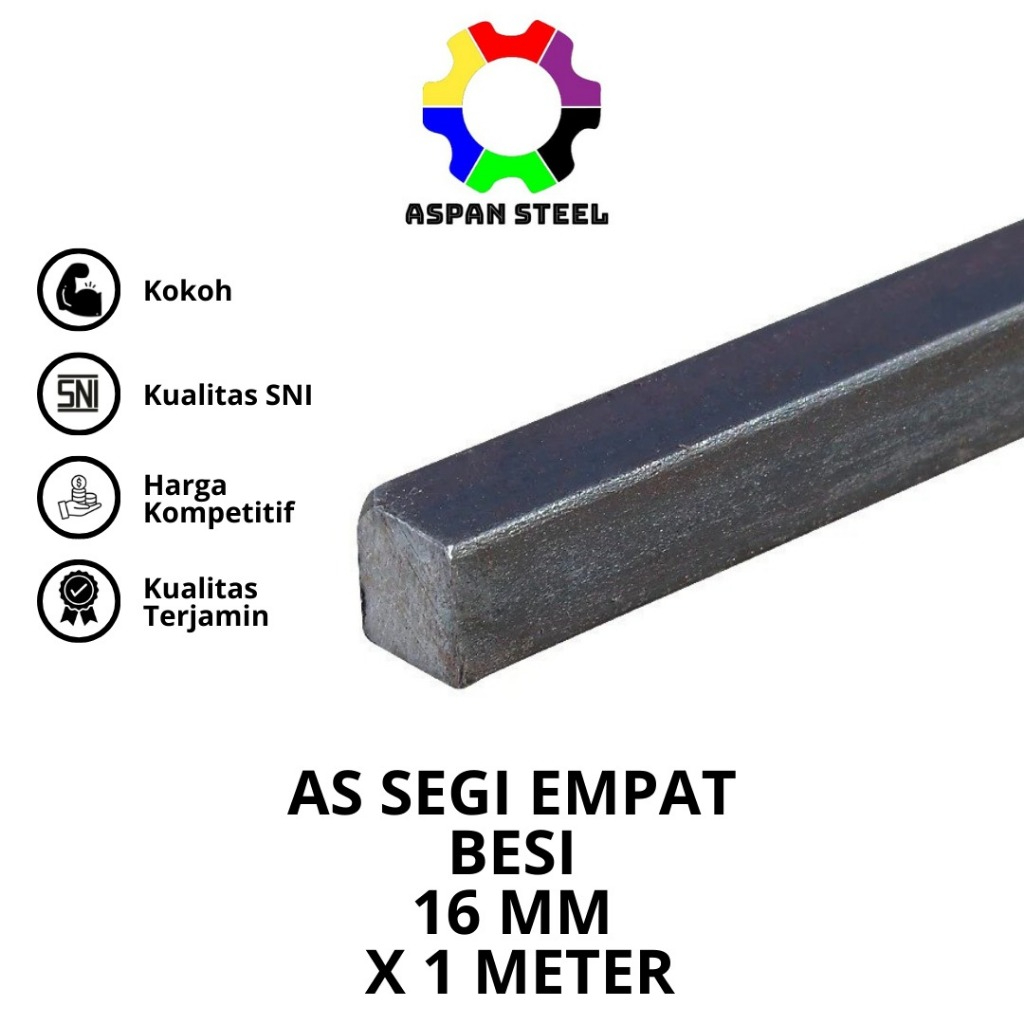 As segi empat besi 16 mm