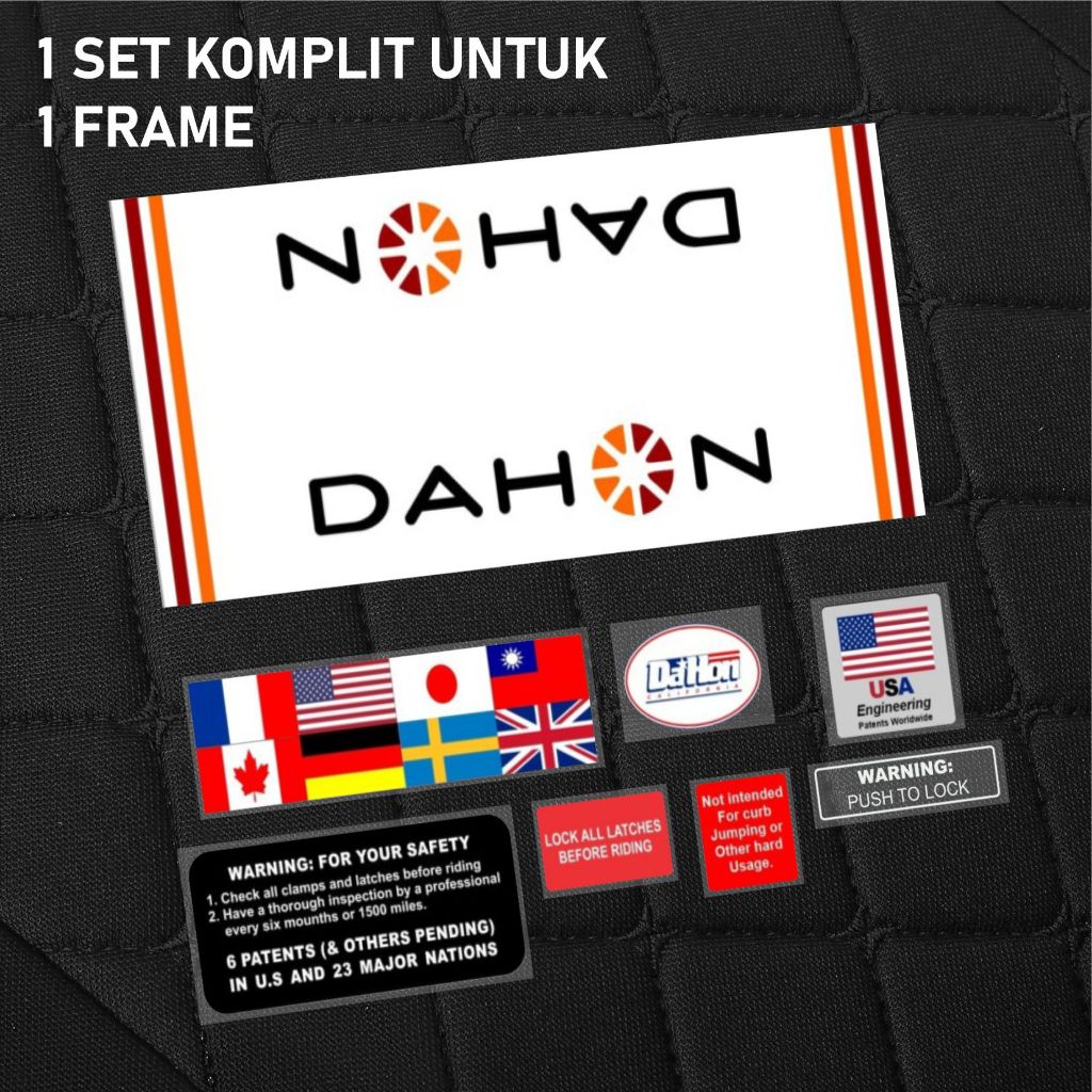 Stiker Dahon California Dahon klasik stiker full Set Premium