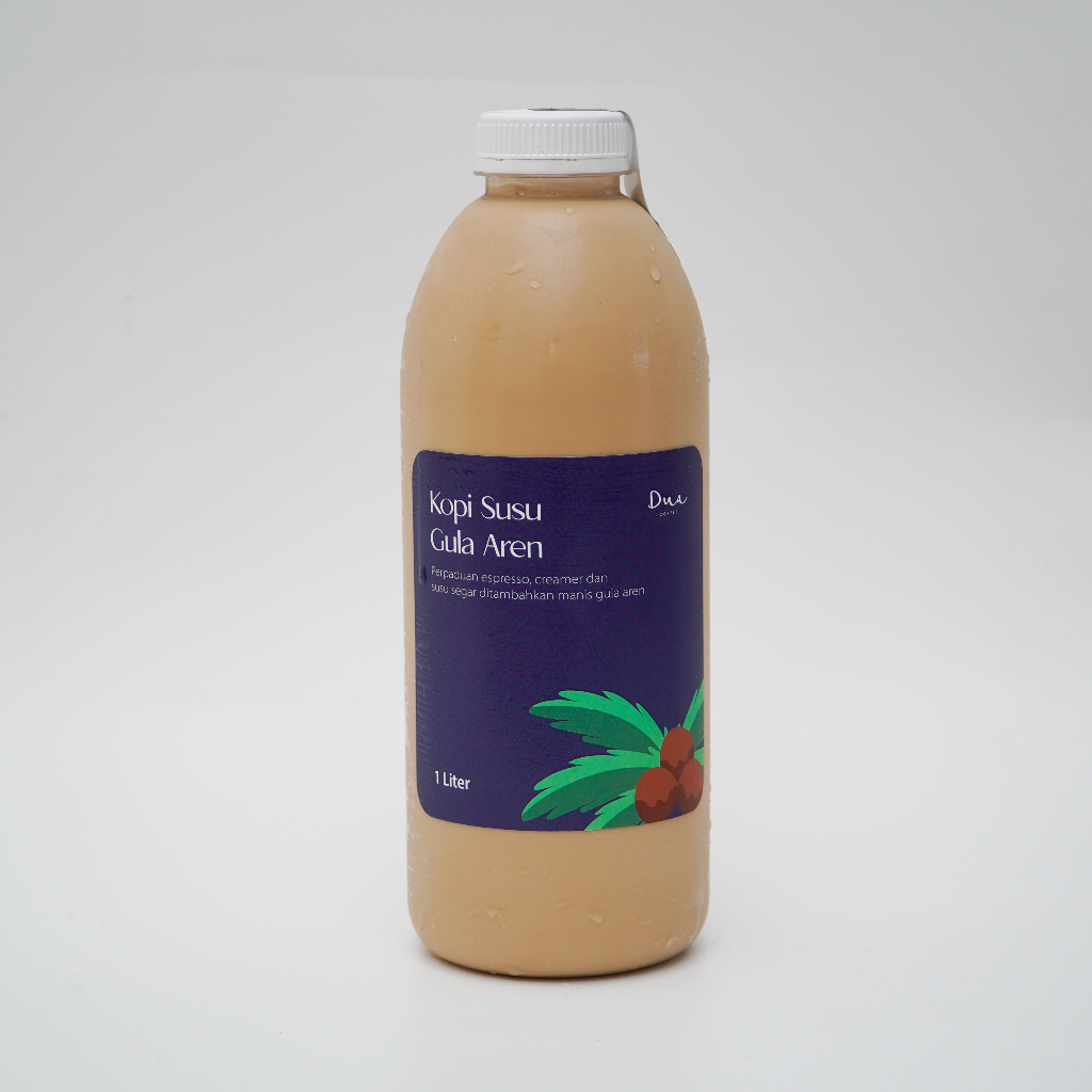 

Kopi Susu Gula Aren Dua Coffee Minuman Kemasan Botol 1 liter